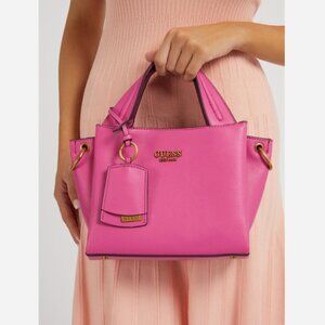 Guess | Zed Pebbled Small Girlfriend Carryall Purse in Fuchsia Pink | One Size